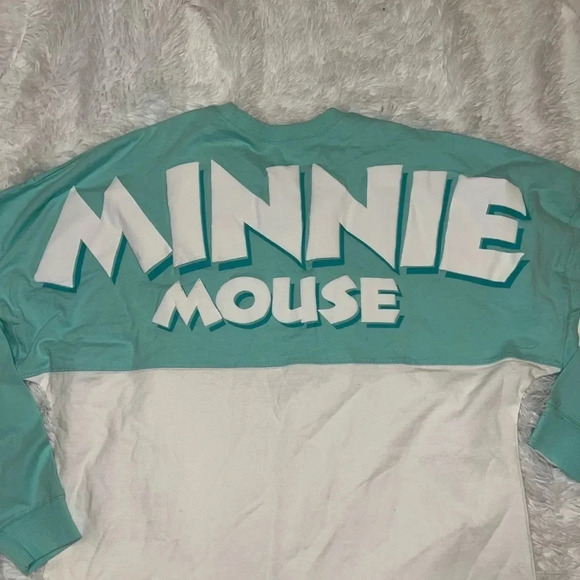 Disney Minnie Mouse Long Sleeve Spirit Jersey Style size Medium (8/10) Varsity - Picture 4 of 5